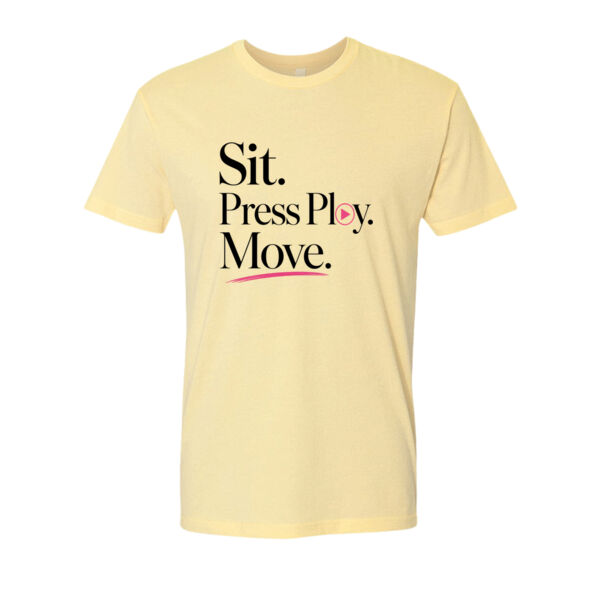 Sit. Press Play. Move. Graphic tee Thumbnail